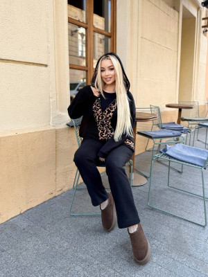 Теплый костюм с принтом лео RED-A102T800