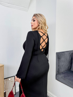 Длинное платье со шнуровкой на спине INS-A339T680