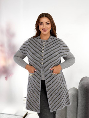 Подовжена жилетка альпака MAX-A919T1100 Подовжена жилетка альпака MAX-A919T1100