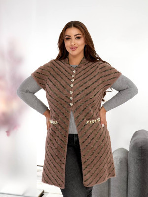 Подовжена жилетка альпака MAX-A919T1100 Подовжена жилетка альпака MAX-A919T1100