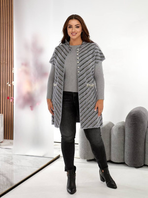 Подовжена жилетка альпака MAX-A919T1100 Подовжена жилетка альпака MAX-A919T1100