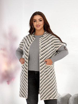 Подовжена жилетка альпака MAX-A919T1100 Подовжена жилетка альпака MAX-A919T1100