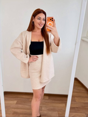 Кашеміровий костюм з спідницею MA-N2147T600 Кашеміровий костюм з спідницею MA-N2147T600