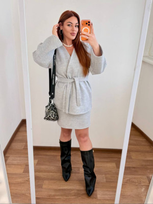 Кашеміровий костюм з спідницею MA-N2147T600 Кашеміровий костюм з спідницею MA-N2147T600