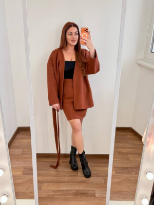 Кашеміровий костюм з спідницею MA-N2147T600 Кашеміровий костюм з спідницею MA-N2147T600