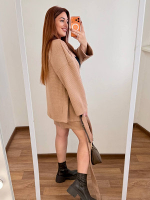 Кашеміровий костюм з спідницею MA-N2147T600 Кашеміровий костюм з спідницею MA-N2147T600