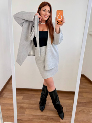 Кашеміровий костюм з спідницею MA-N2147T600 Кашеміровий костюм з спідницею MA-N2147T600