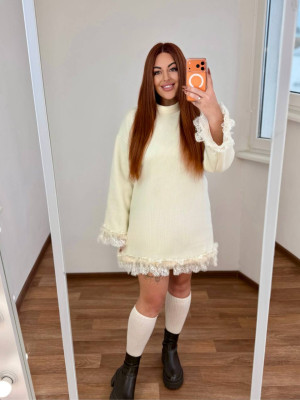 Кашемірова сукня з мереживом MA-N2148T600 Кашемірова сукня з мереживом MA-N2148T600