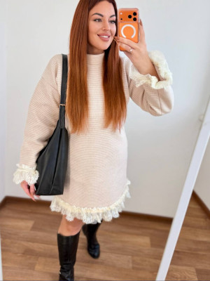 Кашемірова сукня з мереживом MA-N2148T600 Кашемірова сукня з мереживом MA-N2148T600