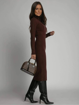 Элегантное платье с высоким воротником IO-A797T380 Элегантное платье с высоким воротником IO-A797T380