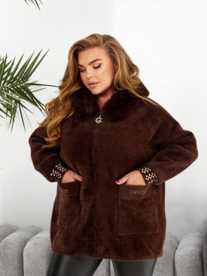 Кофта Альпака с мехом MAX-A914T1450 Кофта Альпака с мехом MAX-A914T1450