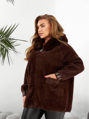 Кофта Альпака с мехом MAX-A914T1450 Кофта Альпака с мехом MAX-A914T1450