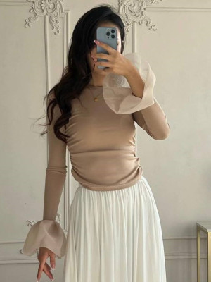 Лонгслив с воланами LK-A314T330