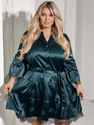 Шелковое платье с воланами VOJ-A1048T950