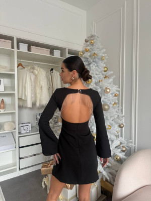 Платье с подвесками и открытой спиной SF-A5601T650