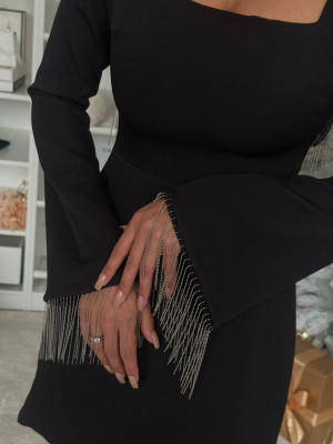 Платье с подвесками и открытой спиной SF-A5601T650