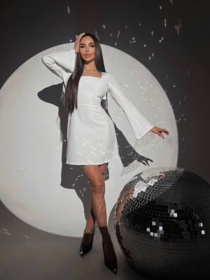 Платье с подвесками и открытой спиной SF-A5601T650