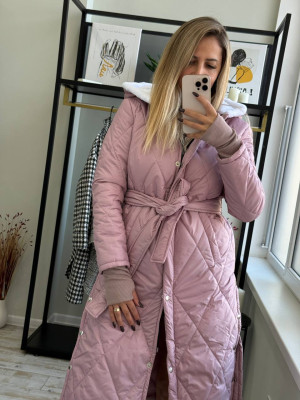 Тепла довга куртка на хутрі EST-A5719T1450