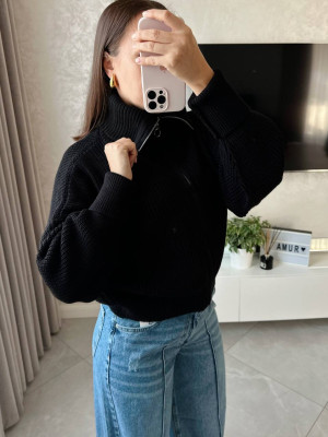 Вязаная кофта с молнией AMU-A6919T749