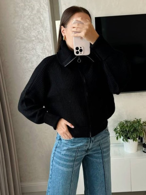 В'язана кофта з блискавкою AMU-A6919T749