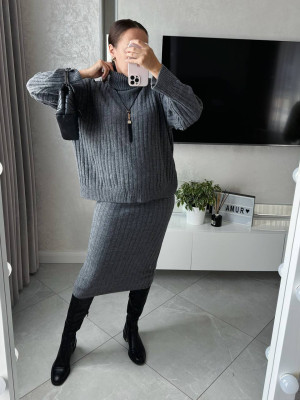 Вязаный костюм с юбкой AMU-A6928T1170