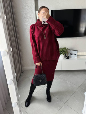 Вязаный костюм с юбкой AMU-A6928T1170