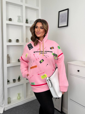 Яркий худи на флисе DOL-A394T790