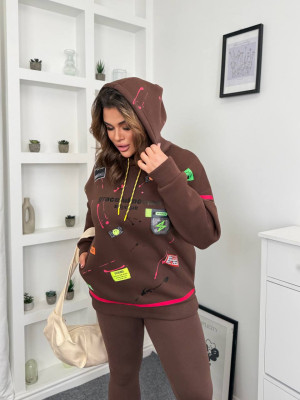 Яркий худи на флисе DOL-A394T790