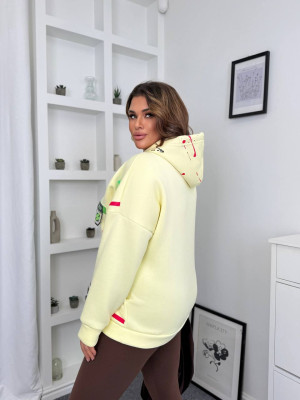 Яркий худи на флисе DOL-A394T790