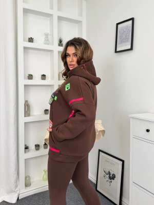 Яркий худи на флисе DOL-A394T790