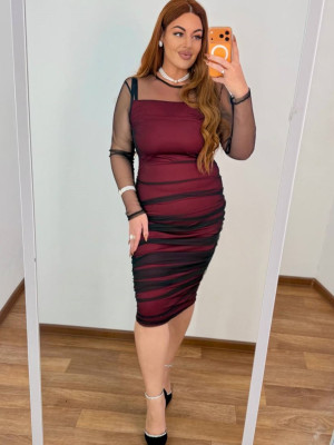 Коктейльное платье с сеткой MA-N2140T650