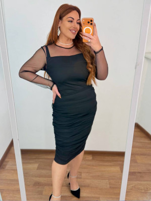 Коктейльное платье с сеткой MA-N2140T650