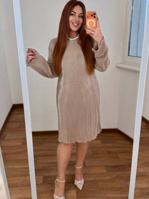 Свободное платье плиссе MA-N2150T450