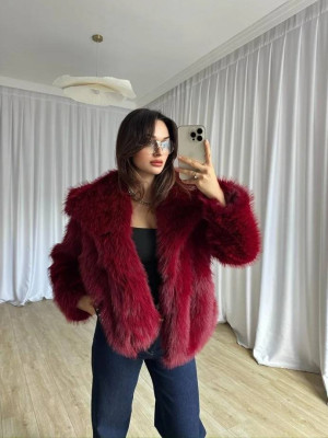 Стильна шубка із великим коміром AMU-A2059T1650