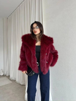 Стильна шубка із великим коміром AMU-A2059T1650