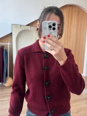 Кардиган із декоративними застібками AMU-A4575T670