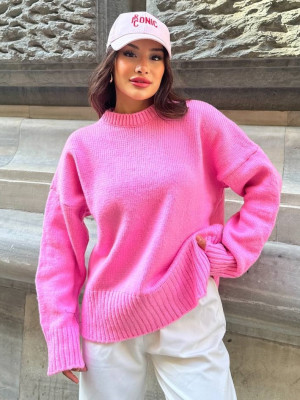 Довгий в'язаний светр AMU-A4737T599