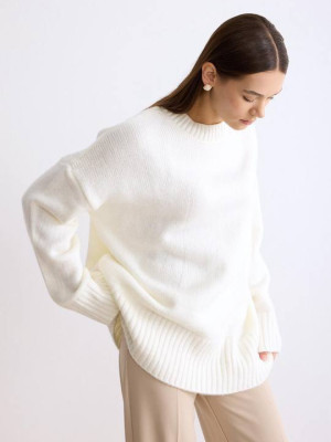 Довгий в'язаний светр AMU-A4737T599