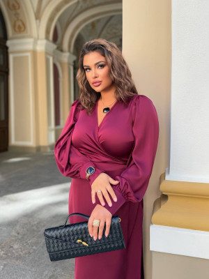 Вишукана сукня на запах AV-A1108T800