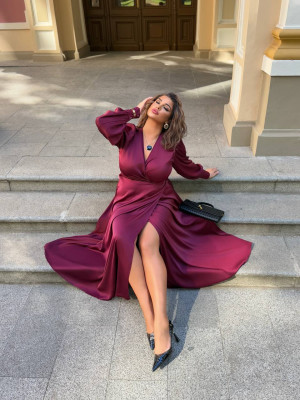 Вишукана сукня на запах AV-A1108T800