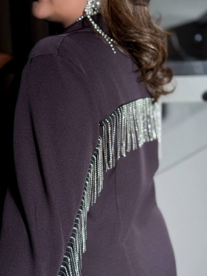 Платье-жакет с украшениями из камней VW-A1631T845