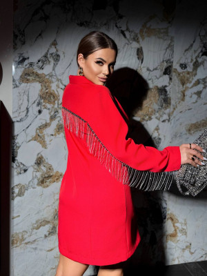 Платье-жакет с украшениями из камней VW-A1631T845