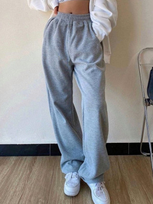 Прямі oversize штани на флісі DMP-A093T270