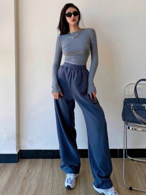 Прямі oversize штани на флісі DMP-A093T270