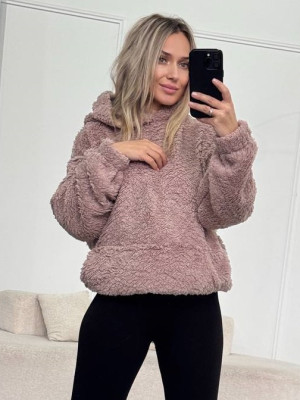 Теплий об’ємний худі зі хутра тедді IMMA-A428T420