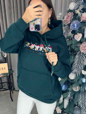 Оверсайз худи с принтом AMU-A353.1353T350