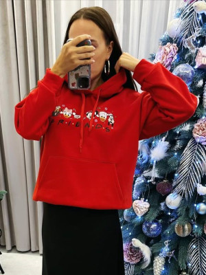 Оверсайз худи с принтом AMU-A353.1353T350