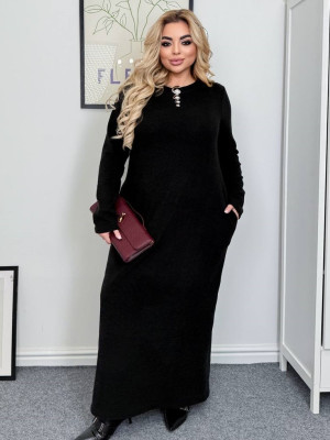 Довга ангорова сукня рубчик AB-A1835T14