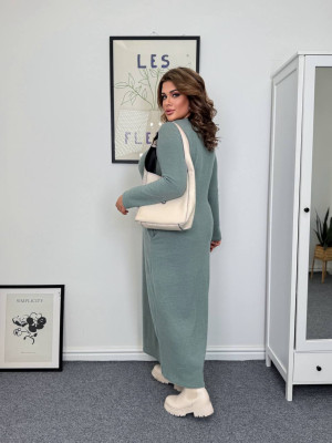 Длинное ангоровое платье рубчик AB-A1835T14