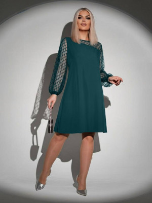 Свободное платье с сетчатыми вставками ACHK-A1983T450
